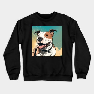 Beautiful shining, happy pitbull pup. Crewneck Sweatshirt